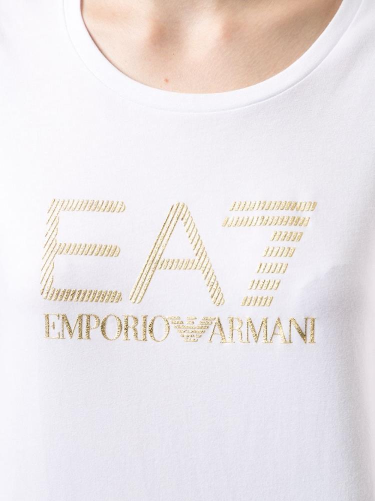 Armani Ea7 Emporio Armani Logo Majice Ženske Bele | X0HTO6TX