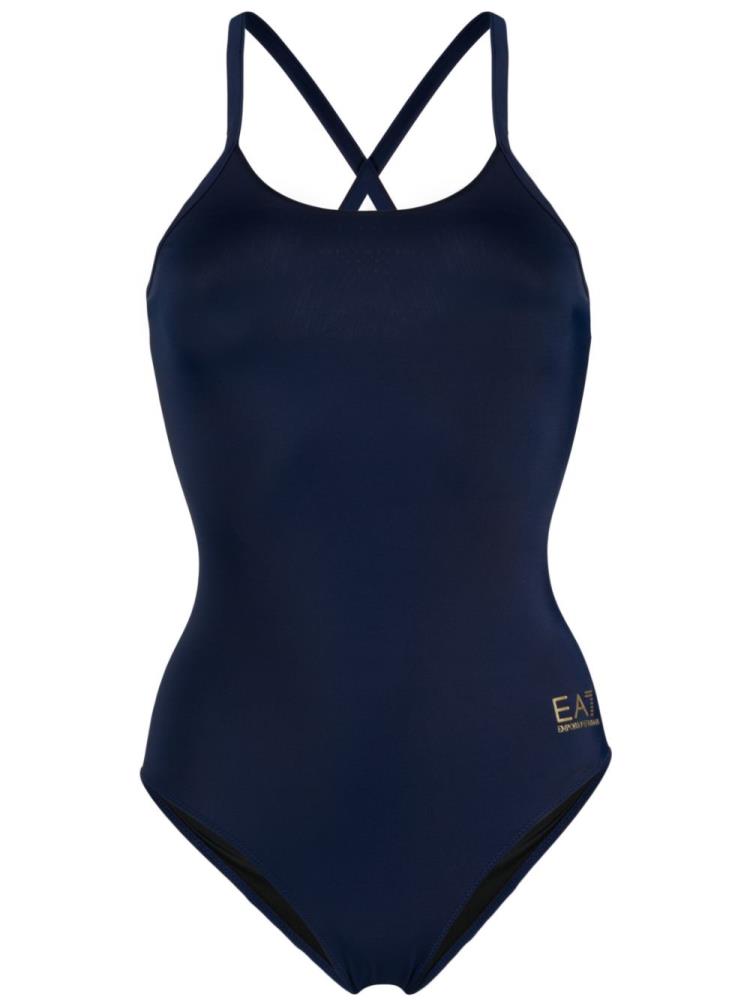 Armani Ea7 Emporio Armani Metallic Logo One Piece Kopalke Ženske Modre | LPTT2GT9