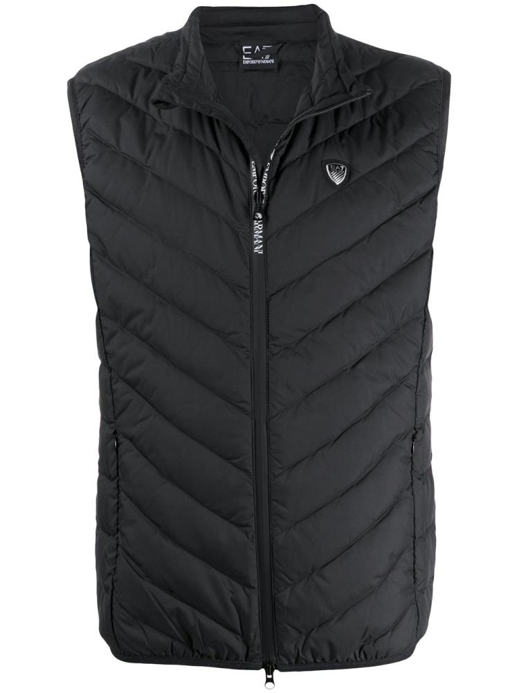 Armani Ea7 Emporio Armani Padded Logo Plaque Gilet Telovniki Moški Črne | 6DW03S09