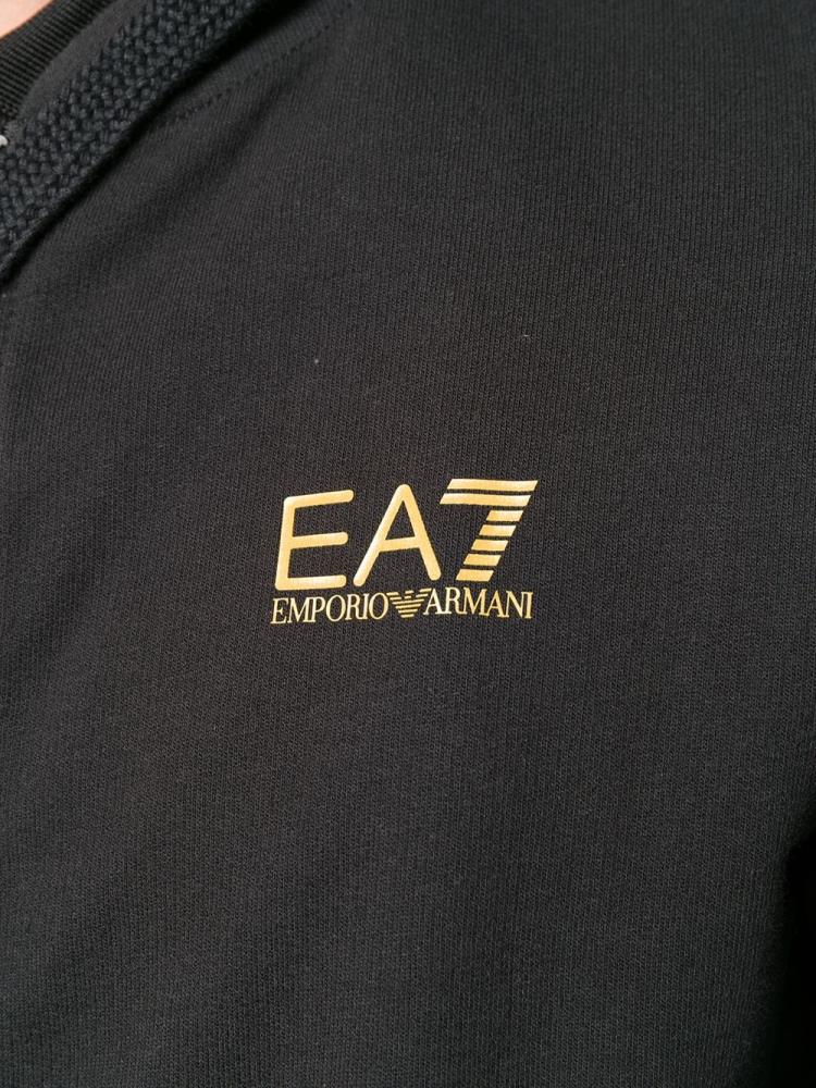 Armani Ea7 Emporio Armani Printed Logo Puloverji S Kapuco Moški Črne | ZRF3AD83