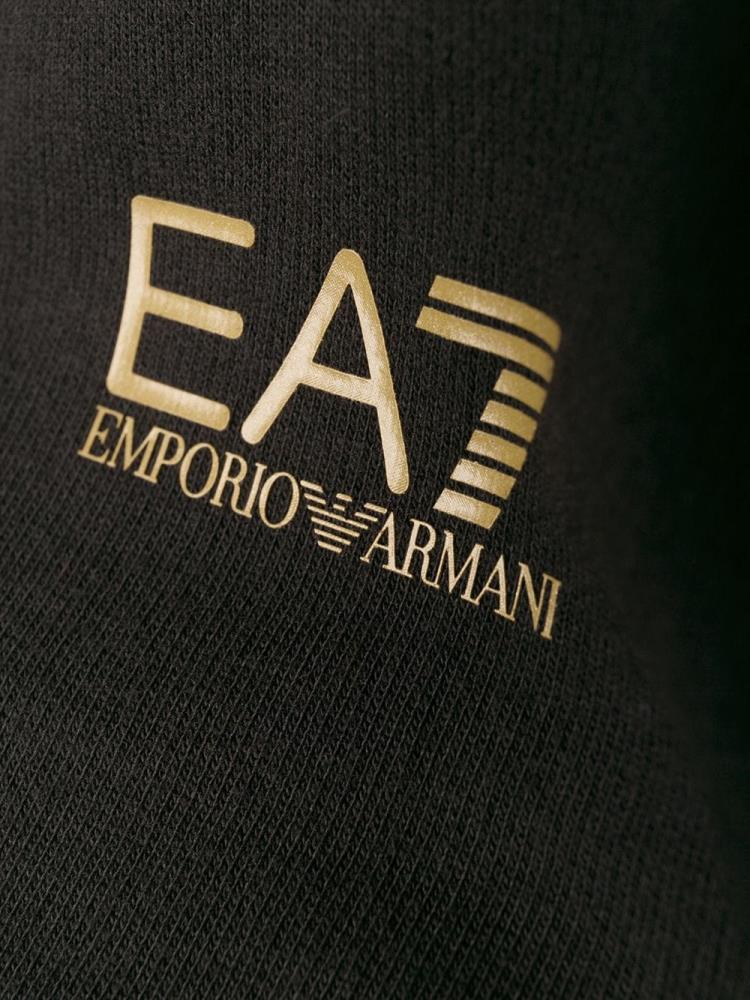 Armani Ea7 Emporio Armani Printed Logo Puloverji S Kapuco Moški Črne | ZRF3AD83