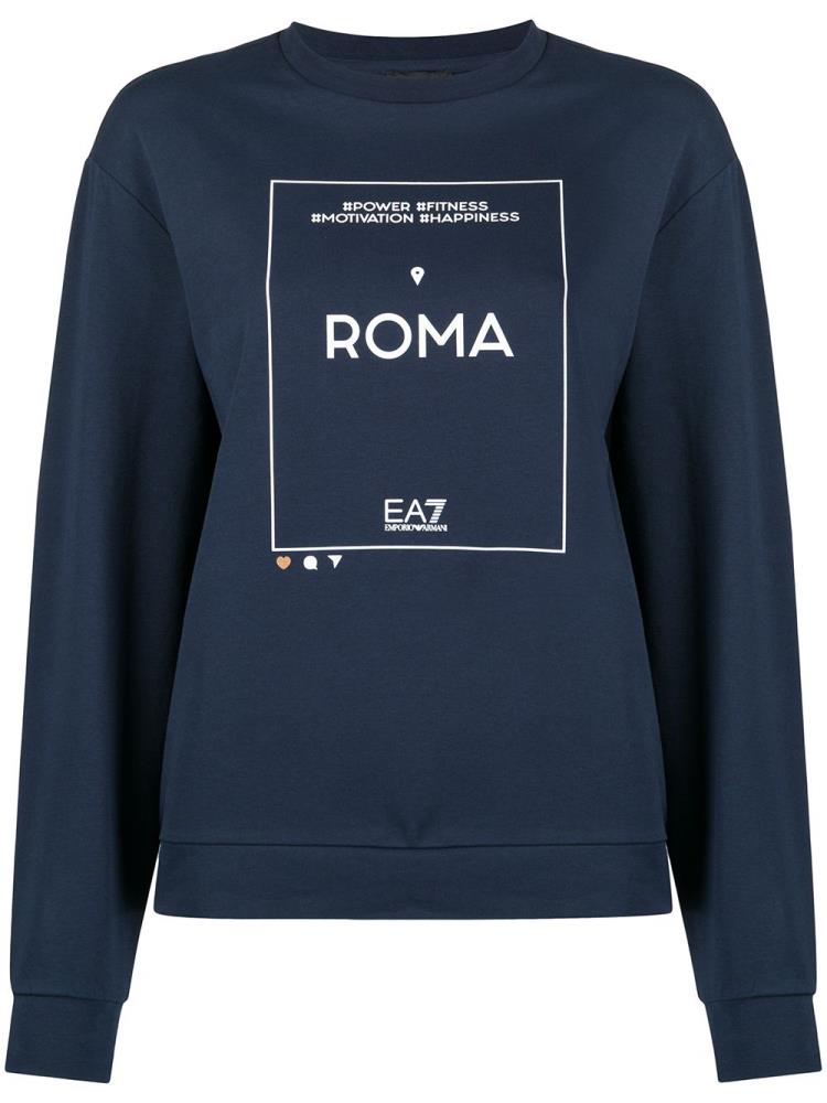 Armani Ea7 Emporio Armani Roma Crew Neck Športni Puloverji Ženske Modre | 8V18C0U8