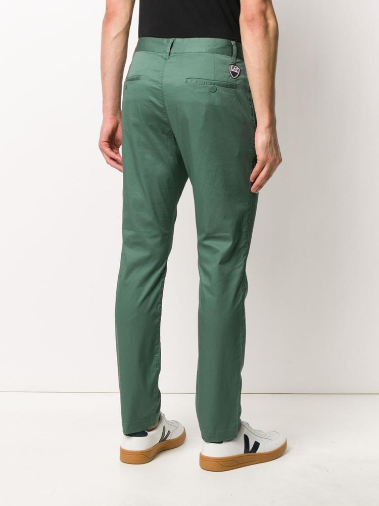 Armani Ea7 Emporio Armani Straight Leg Chinos Hlače Moški Zelene | WWX7ZXBG