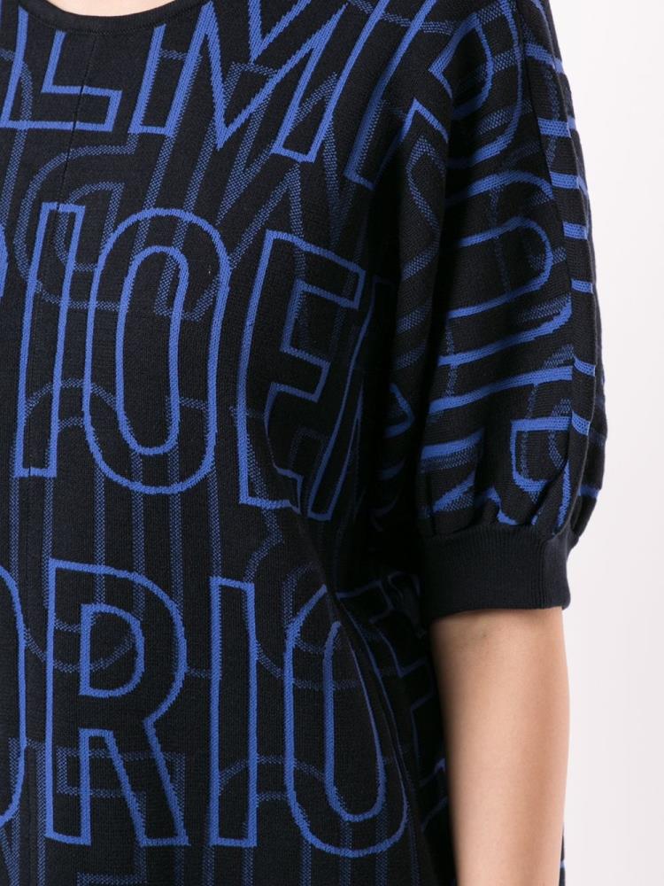 Armani Emporio Armani All Over Logo Print Skakalci Ženske Modre | NUJT4QF7