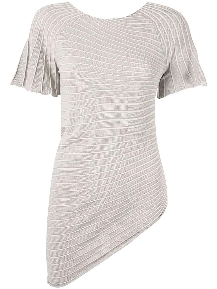 Armani Emporio Armani Asymmetric Jersey Majice Ženske Rjave | SYSDJVN7