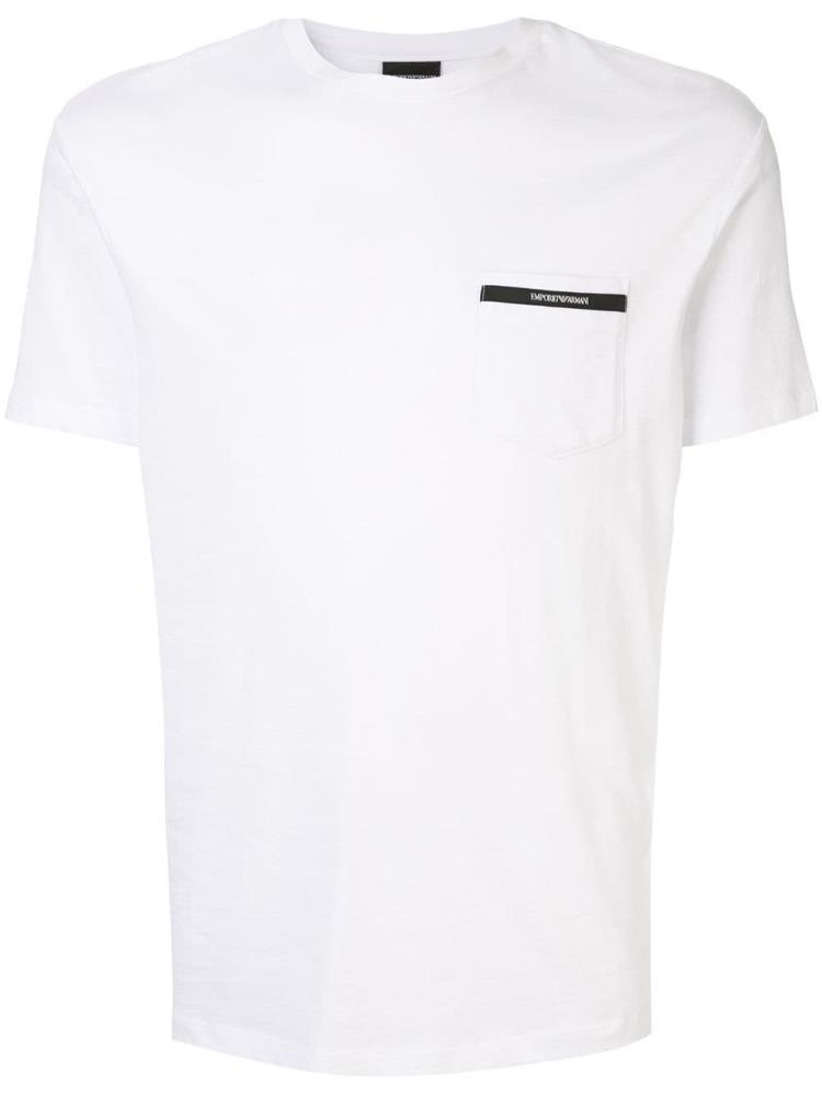 Armani Emporio Armani Chest Pocket Majice Moški Bele | EO27IZOR