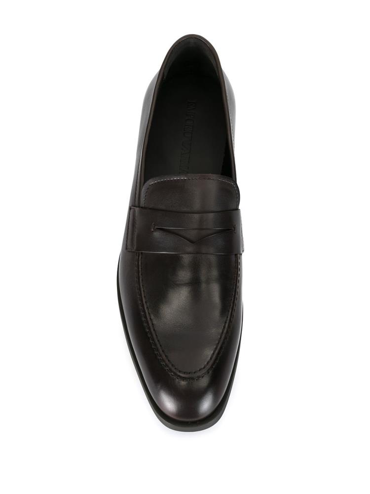 Armani Emporio Armani Classic Formal Loaferji Moški Rjave | AT4I3NPO