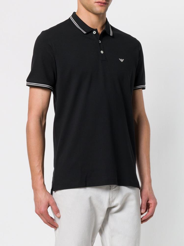 Armani Emporio Armani Classic Short Sleeve Polo Majice Moški Črne | LYBLZY5F