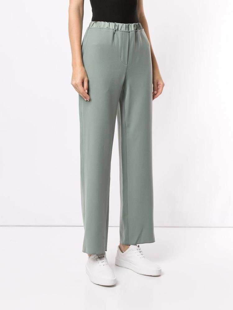 Armani Emporio Armani Classic Wide Leg Hlače Ženske Zelene | X7BT4AZ1