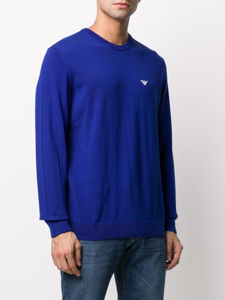 Armani Emporio Armani Crew Neck Skakalci Moški Modre | 4Z2PBTVW