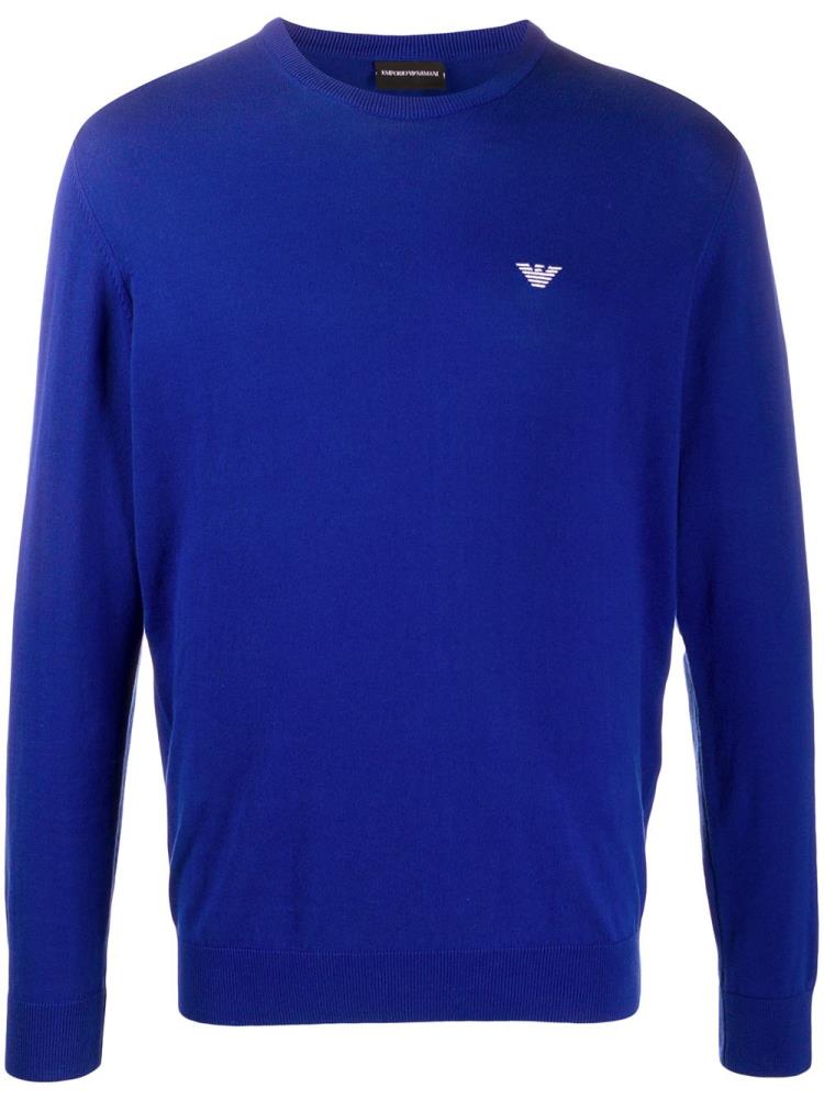 Armani Emporio Armani Crew Neck Skakalci Moški Modre | 4Z2PBTVW