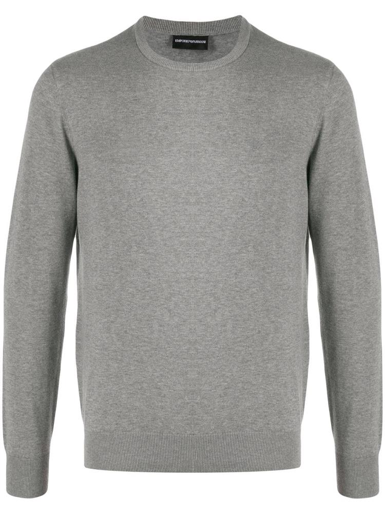 Armani Emporio Armani Crew Neck Športni Puloverji Moški Sive | Q1W2ZFHC