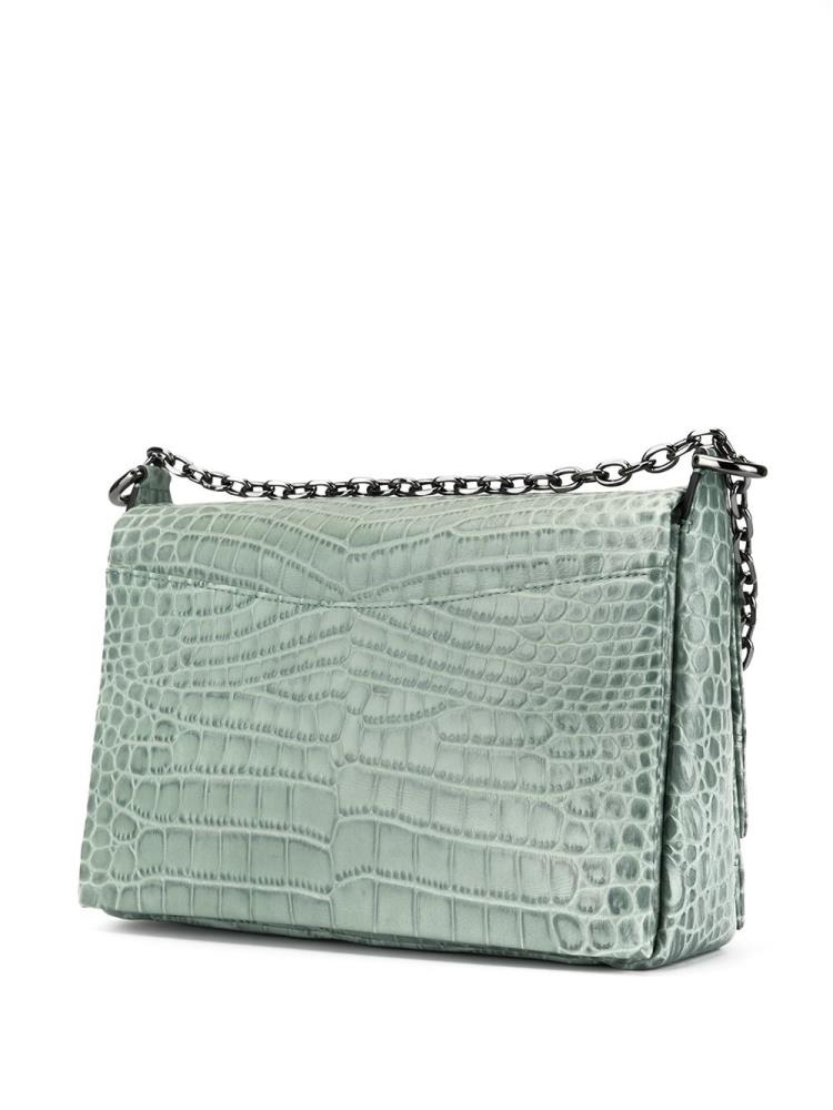 Armani Emporio Armani Crocodile Effect Torba Crossbody Ženske Zelene | TBRY1ABU