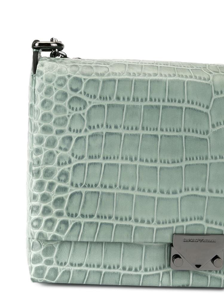 Armani Emporio Armani Crocodile Effect Torba Crossbody Ženske Zelene | TBRY1ABU