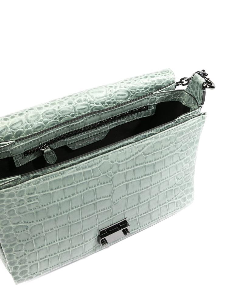 Armani Emporio Armani Crocodile Effect Torba Crossbody Ženske Zelene | TBRY1ABU