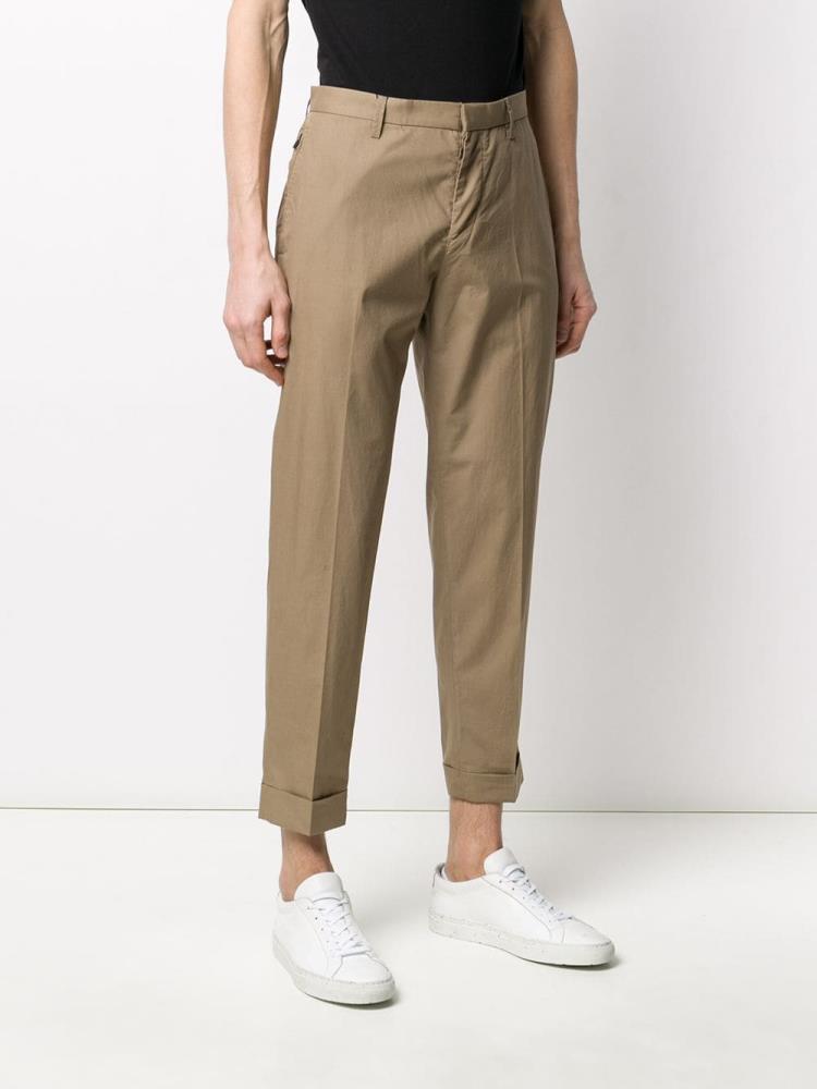 Armani Emporio Armani Cropped Chino Hlače Moški Bež | 36Q3SEY8