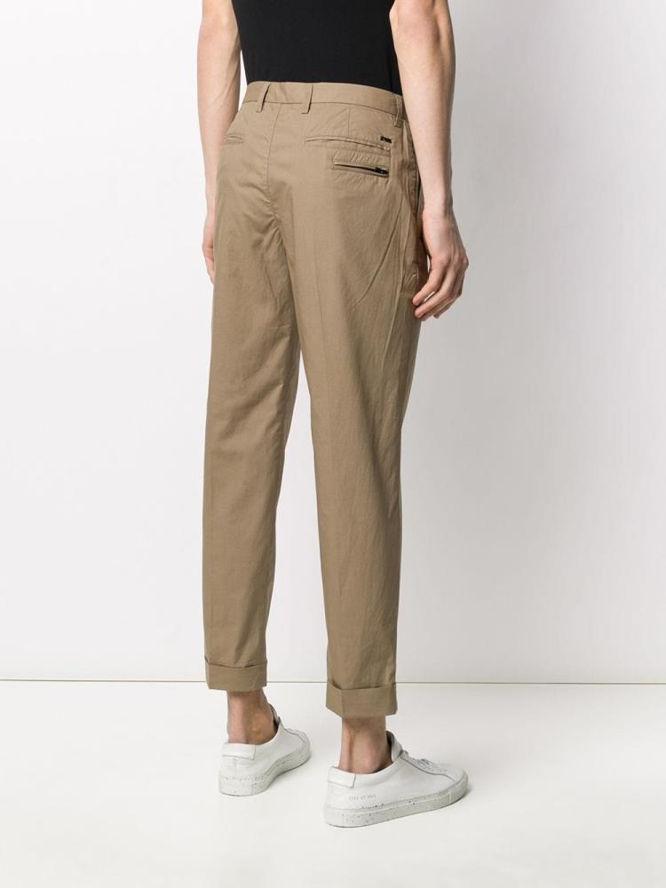 Armani Emporio Armani Cropped Chino Hlače Moški Bež | 36Q3SEY8