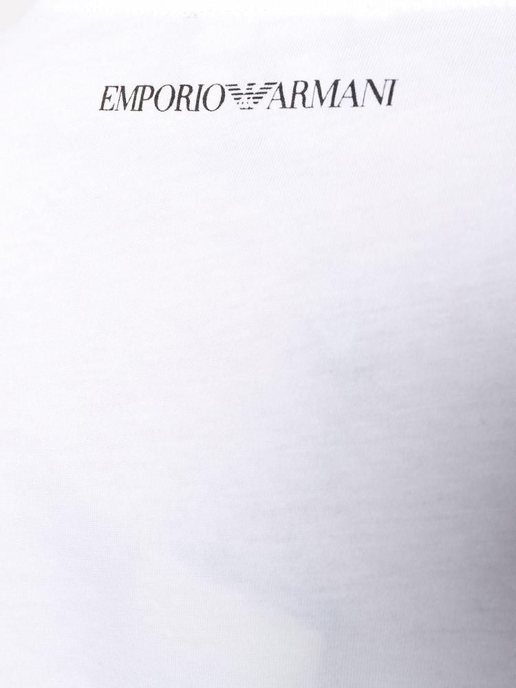 Armani Emporio Armani Curved Logo Majice Ženske Bele | QYQ93J8R