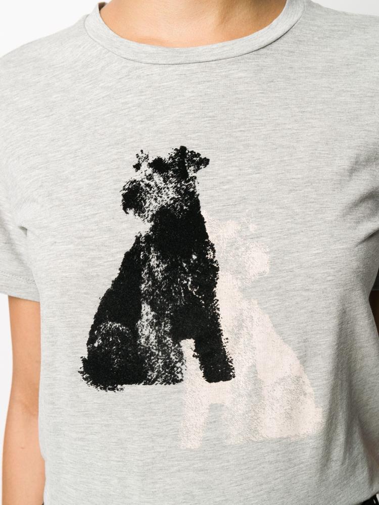 Armani Emporio Armani Dog Print Majice Ženske Sive | BINGI36X