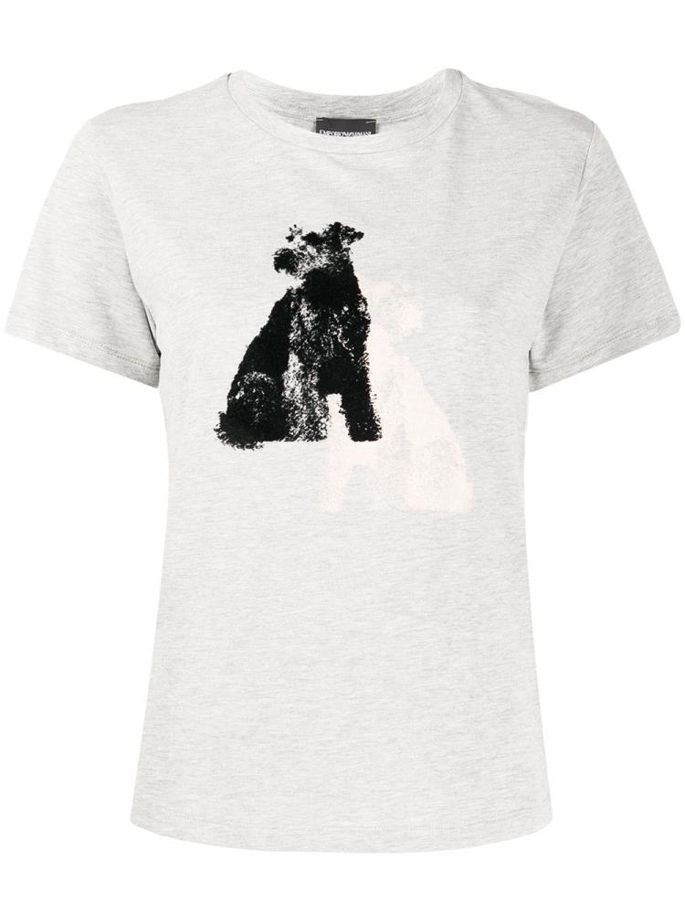 Armani Emporio Armani Dog Print Majice Ženske Sive | BINGI36X