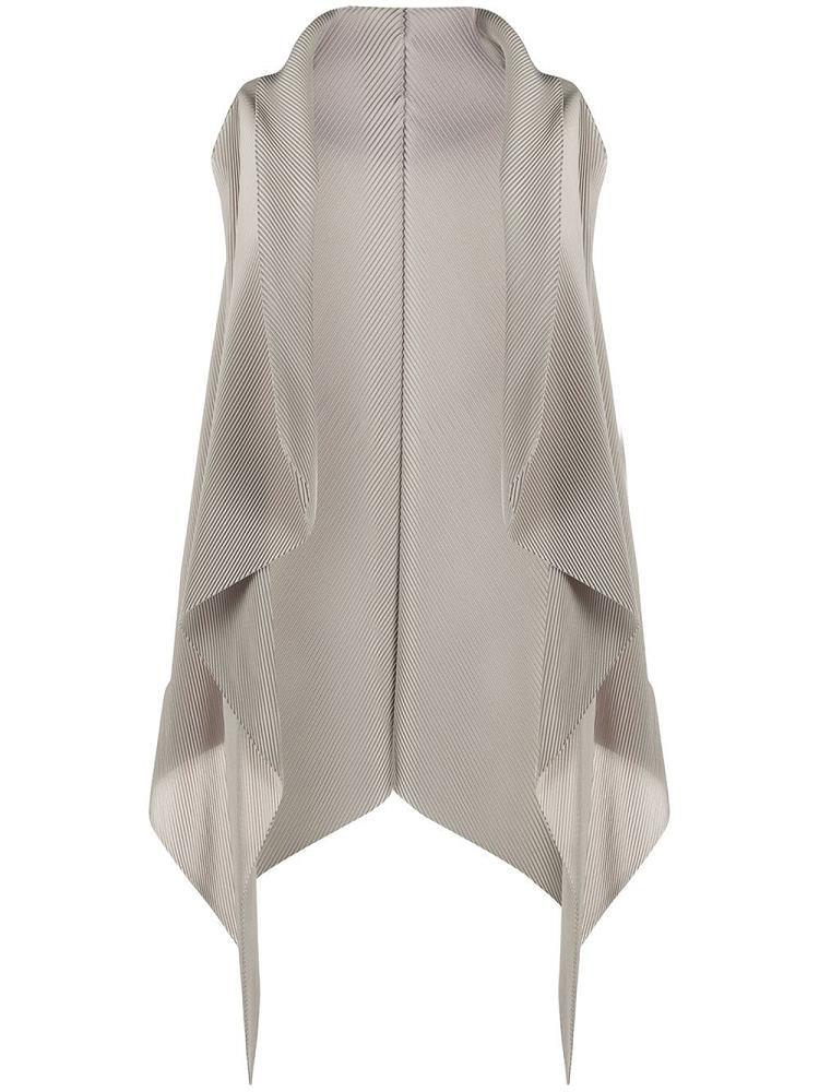 Armani Emporio Armani Draped Waterfall Waistcoat Telovniki Ženske Sive | 7FMEJXJT