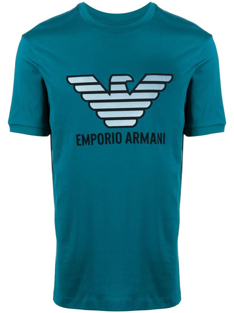 Armani Emporio Armani Eagle Logo Majice Moški Modre | NWK3VYEU