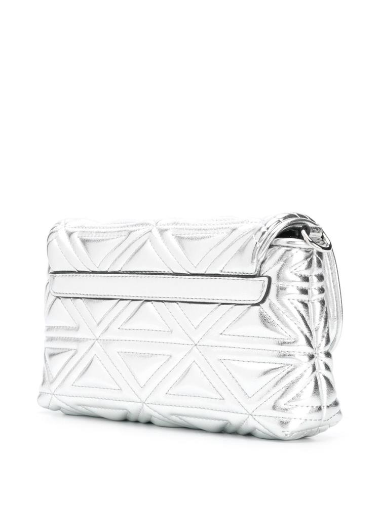 Armani Emporio Armani Embossed Metallic Torba Crossbody Ženske Srebrne | 7XM43HYK