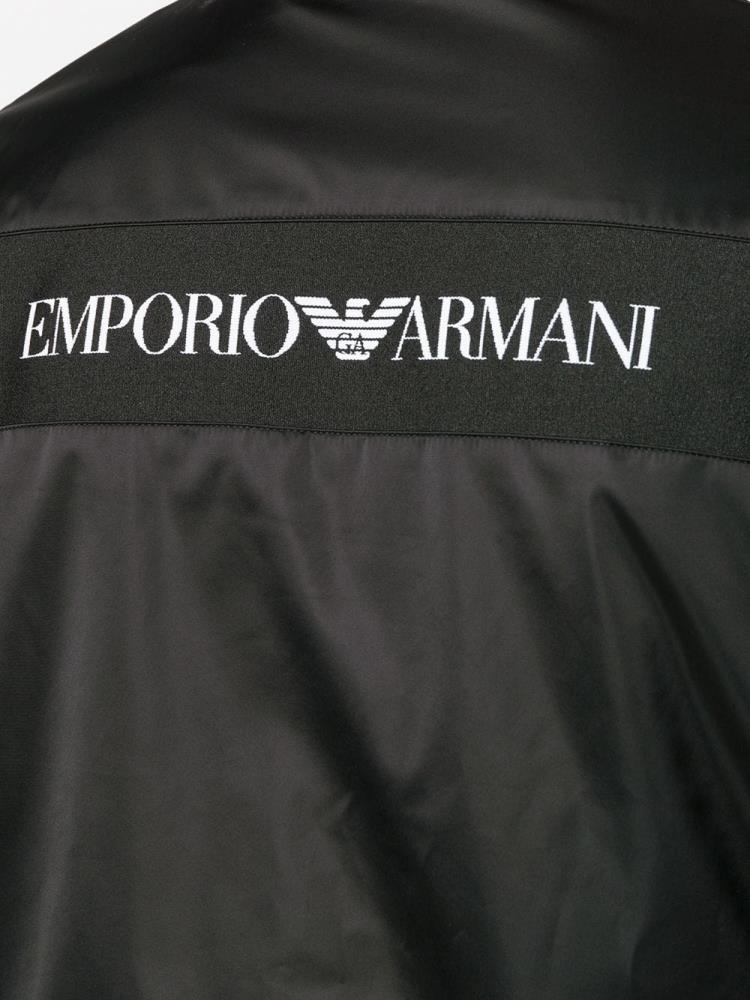 Armani Emporio Armani Embroidered Logo Bomber Jakne Moški Črne | 4SHFYSIB