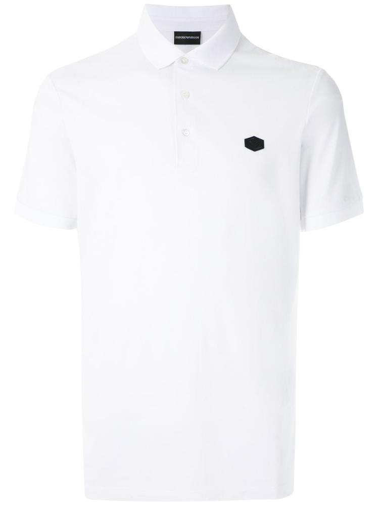 Armani Emporio Armani Embroidered Logo Polo Majice Moški Bele | 97G23ECN