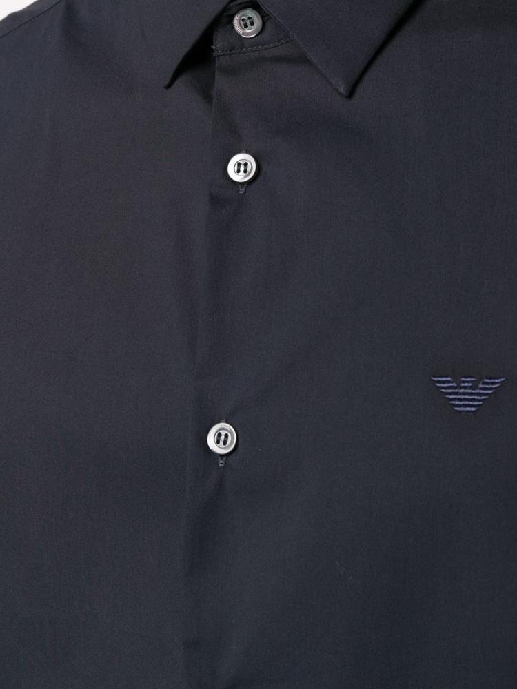 Armani Emporio Armani Embroidered Logo Srajca Moški Modre | W0QIQ42C