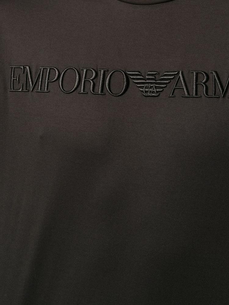 Armani Emporio Armani Embroidered Logo Majice Moški Črne | TW7RT47R