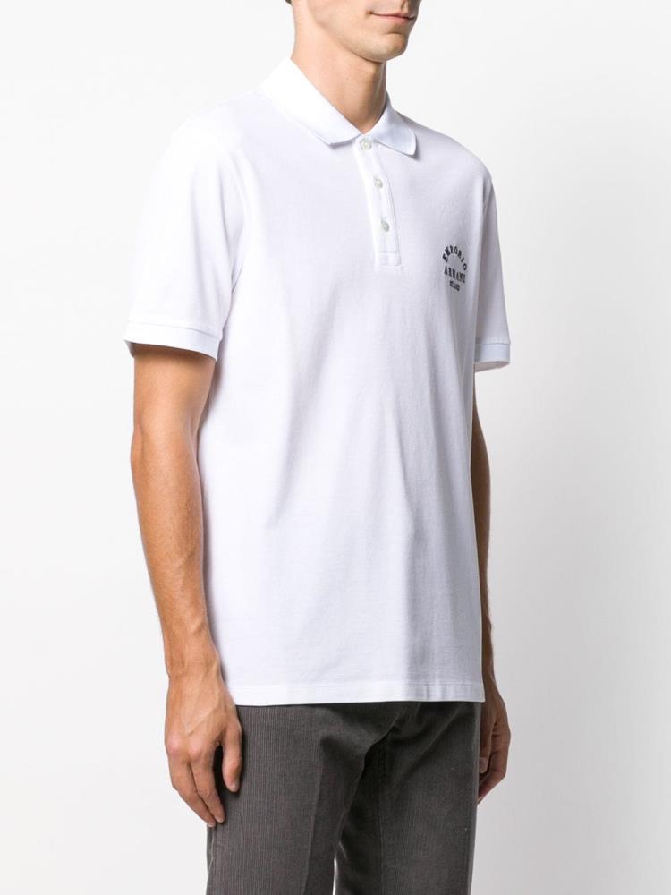 Armani Emporio Armani Embroidered Polo Majice Moški Bele | V9DKX53Q