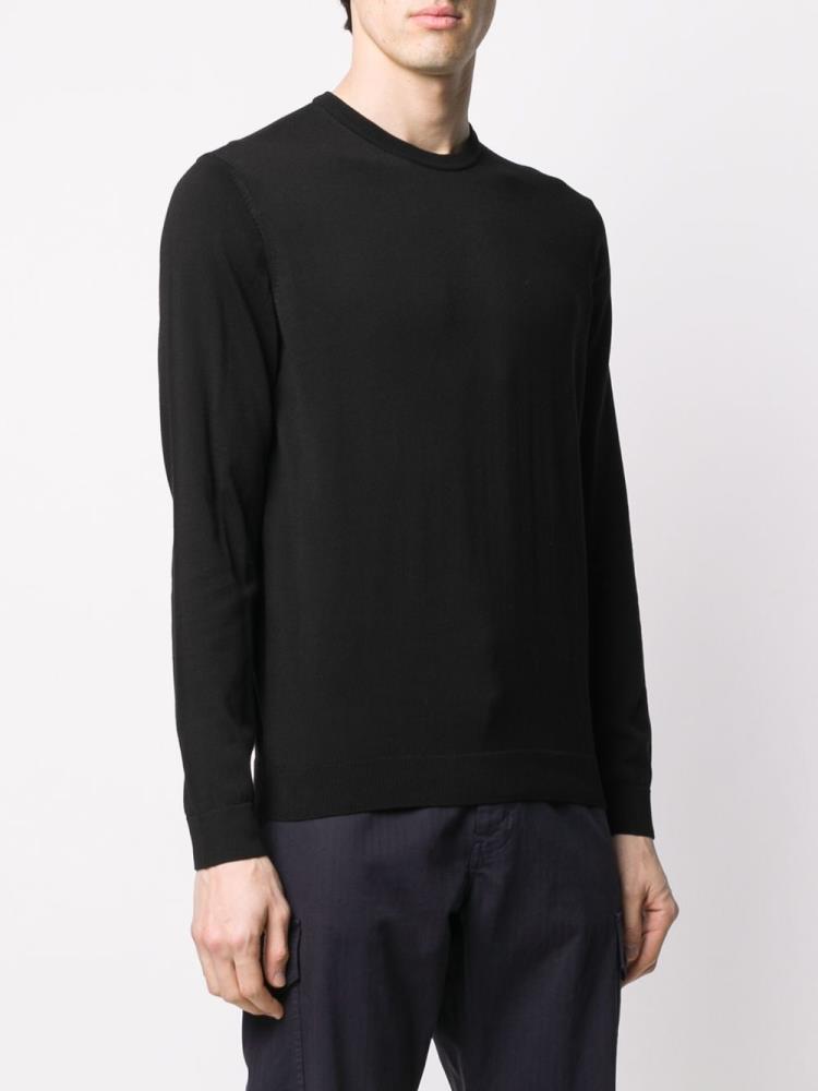 Armani Emporio Armani Fine Knit Round Neck Skakalci Moški Črne | VNAK033M