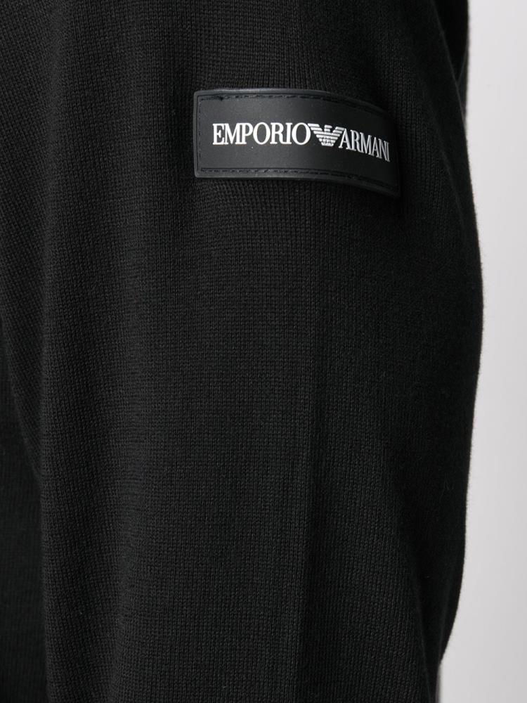 Armani Emporio Armani Fine Knit Round Neck Skakalci Moški Črne | VNAK033M