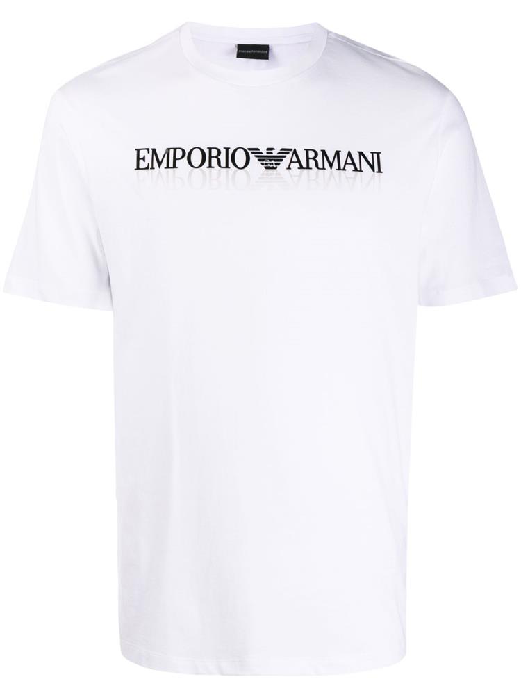 Armani Emporio Armani Front Logo Majice Moški Bele | SKU6OUDX