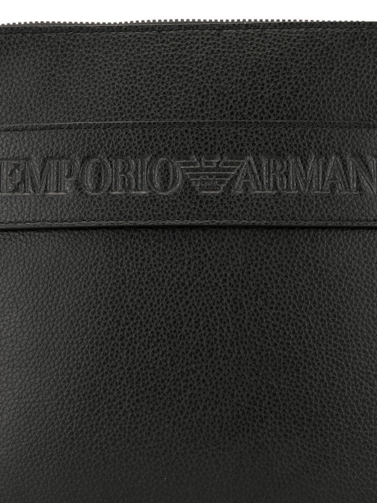 Armani Emporio Armani Front Logo Torbe Za Čez Ramo Moški Črne | 20AR76A8