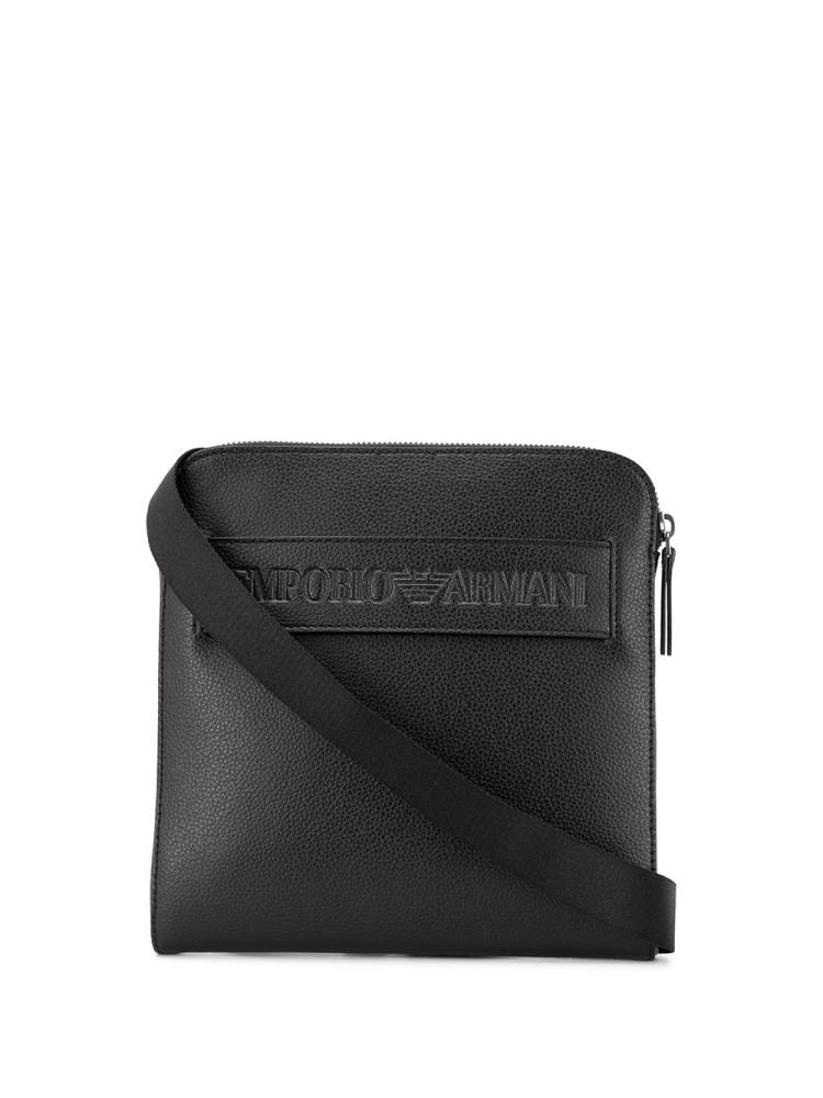 Armani Emporio Armani Front Logo Torbe Za Čez Ramo Moški Črne | 20AR76A8