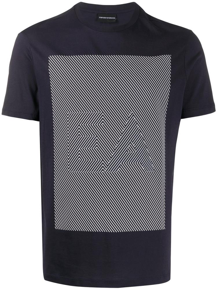 Armani Emporio Armani Geometric Logo Majice Moški Modre | 6TBIFIF8