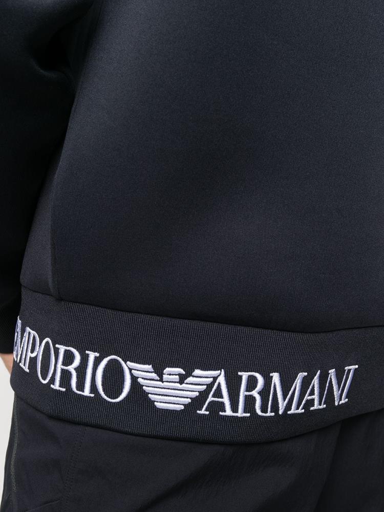 Armani Emporio Armani Hem Logo Športni Puloverji Moški Modre | BQJN3TUT