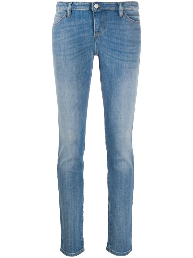 Armani Emporio Armani High Rise Straight Leg Stonewashed Kavbojke Ženske Modre | ROUCYF81