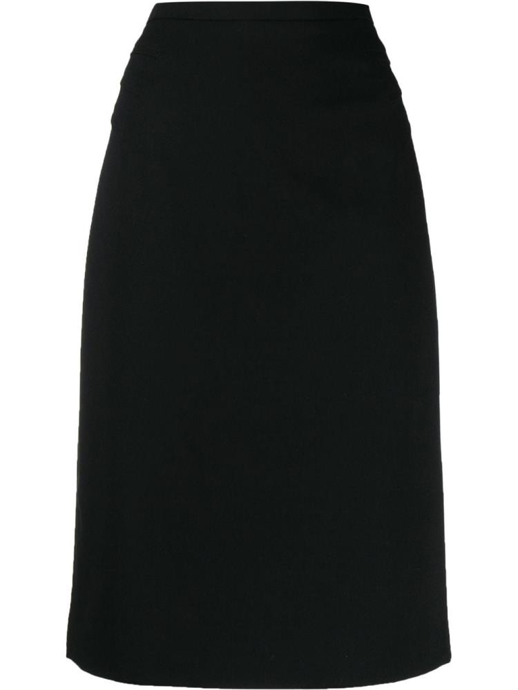 Armani Emporio Armani High Waisted Pencil Skirt Krila Ženske Črne | 0WK3W7IL