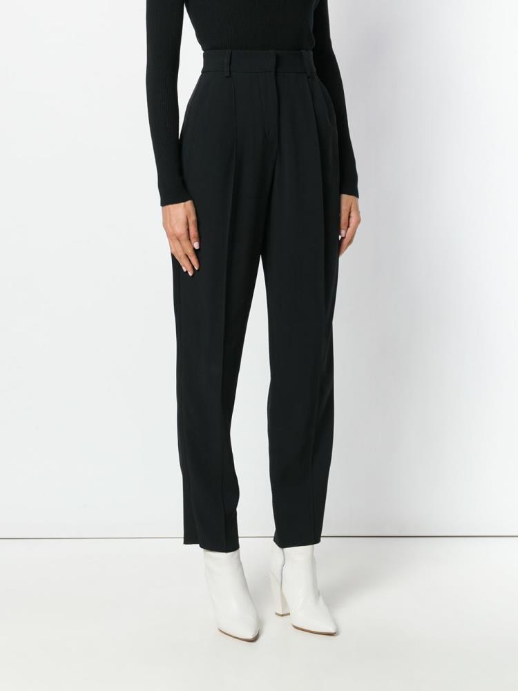 Armani Emporio Armani High Waisted Tailored Hlače Hlače Ženske Črne | YJYC5WZS