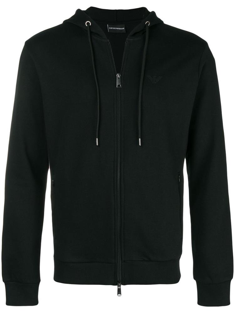 Armani Emporio Armani Hooded Zipped Jakne Moški Črne | VCD36O4C