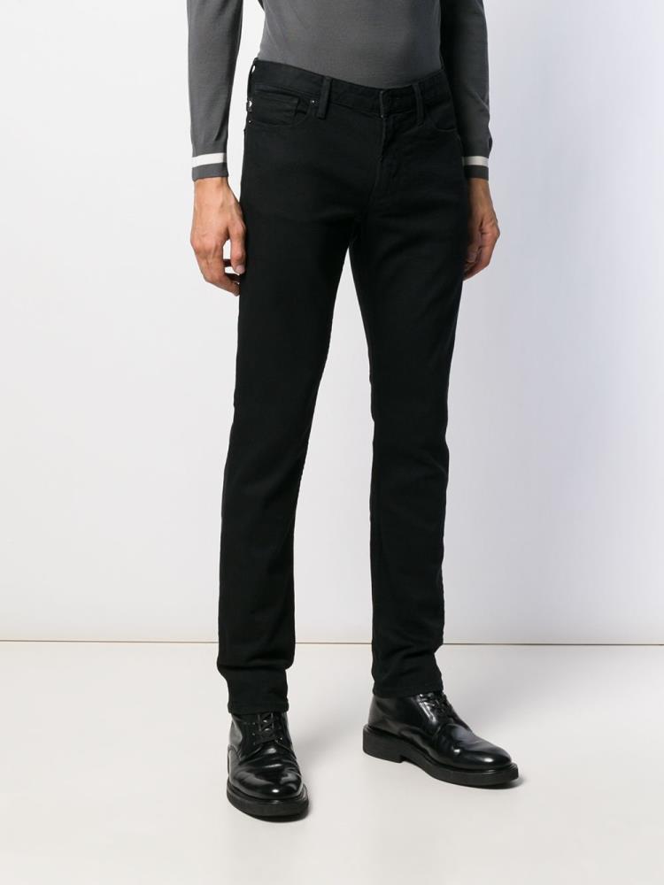 Armani Emporio Armani J06 Slim Fit Kavbojke Moški Črne | 8F8J6FTC