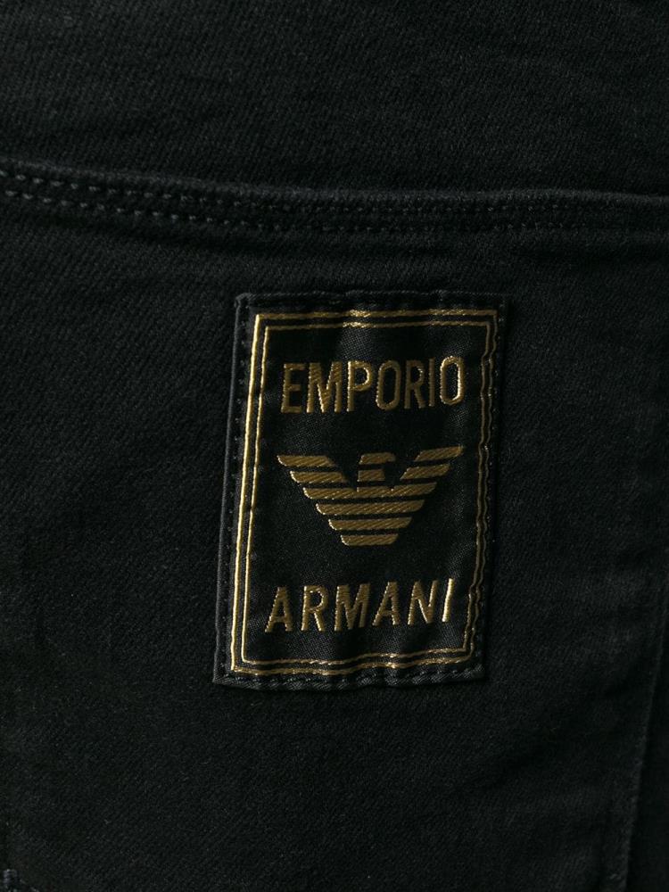 Armani Emporio Armani J06 Slim Fit Kavbojke Moški Črne | 8F8J6FTC