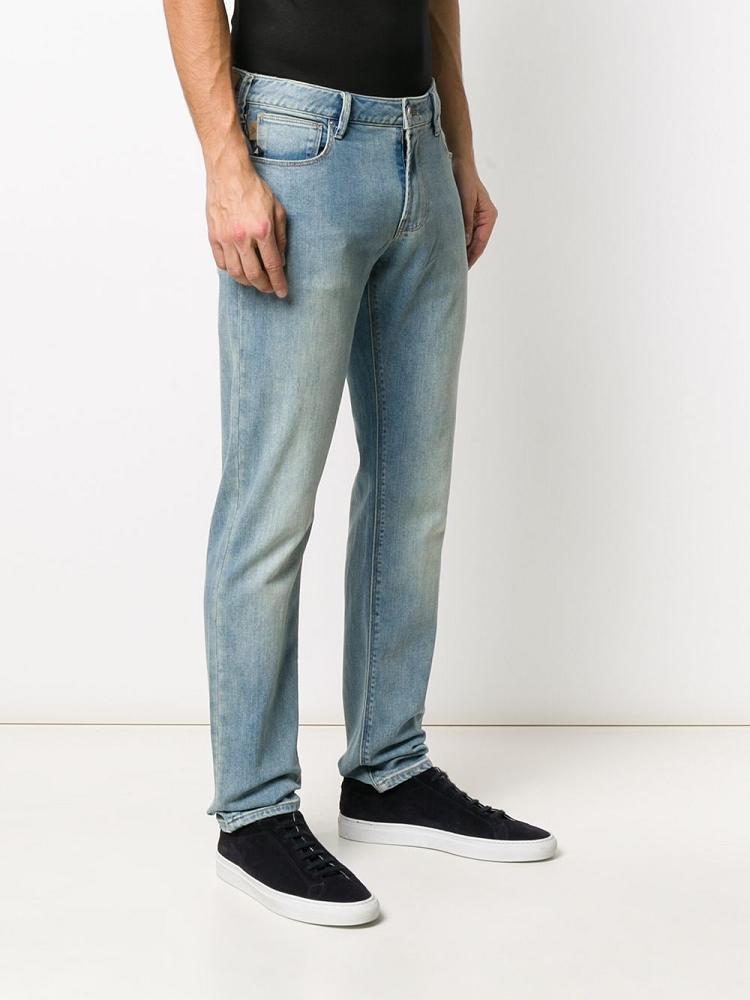 Armani Emporio Armani J15 Straight Leg Kavbojke Moški Modre | YCG30DOA