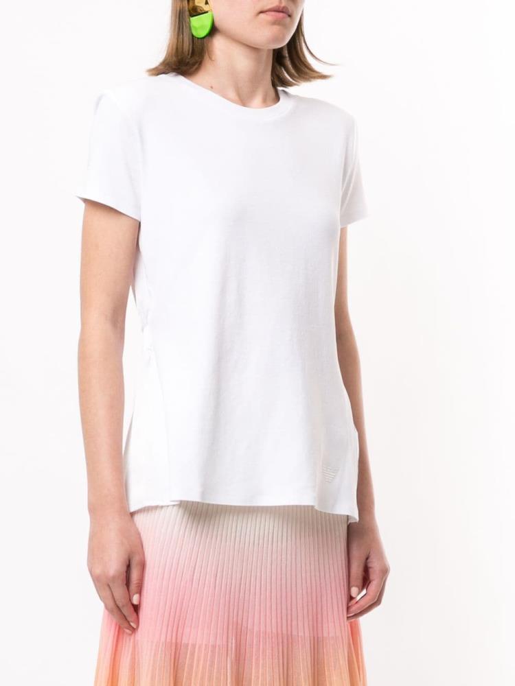 Armani Emporio Armani Knitted Flared Top Ženske Bele | YPBG7XX5