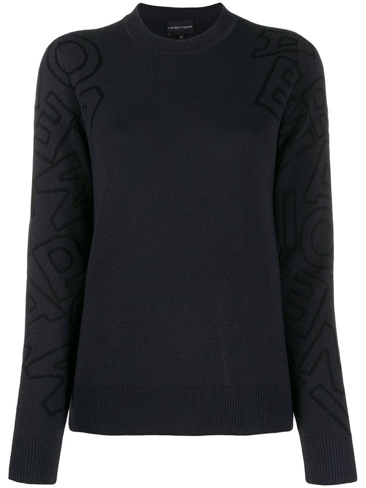 Armani Emporio Armani Knitted Skakalci Ženske Modre | M4MP7FU9