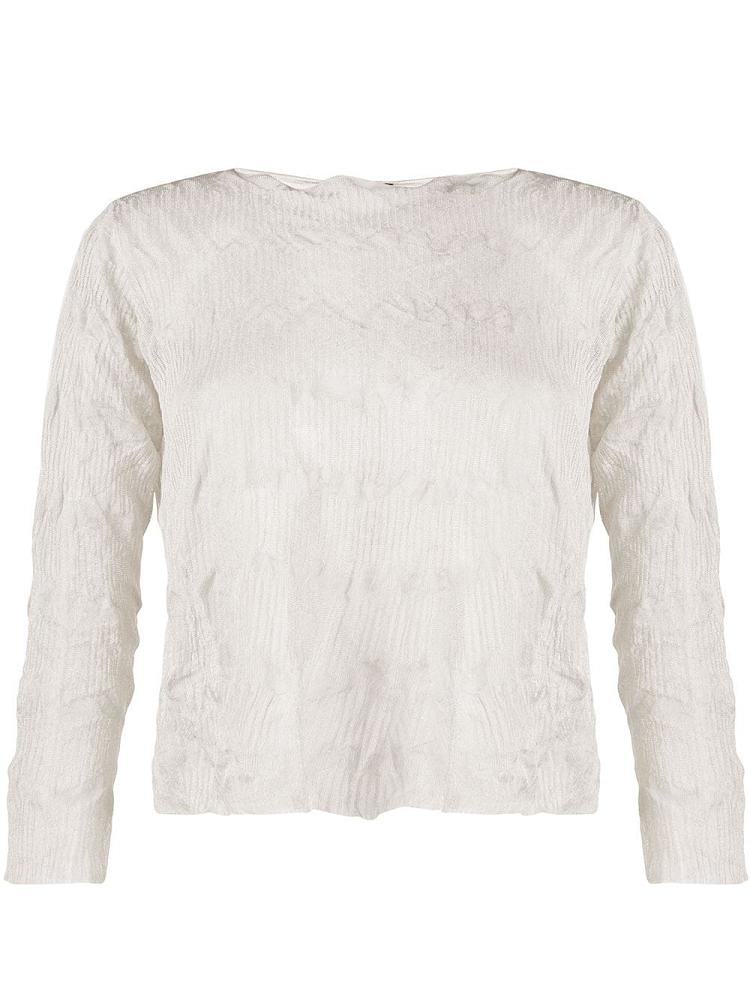 Armani Emporio Armani Knitted Long Sleeve Top Ženske Sive | 23GB01J4