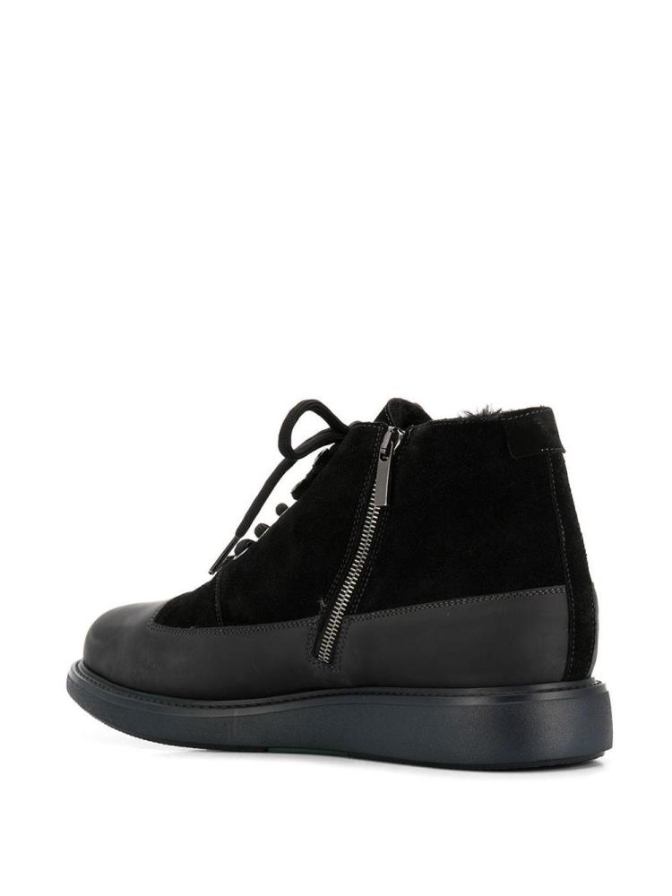 Armani Emporio Armani Lace Up Gležnarji Moški Črne | 8LIERP94